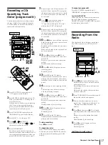 Preview for 17 page of Sony MHC-G330 Operating Instructions Manual