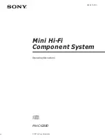 Preview for 1 page of Sony MHC-g880 Operating Instructions Manual
