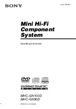 Preview for 1 page of Sony MHC-GN100D Operating Instructions Manual