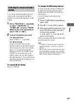 Preview for 53 page of Sony MHC-GN1100D Operating Instructions Manual