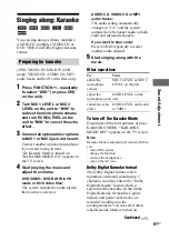 Preview for 61 page of Sony MHC-GN1100D Operating Instructions Manual