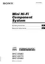 Preview for 1 page of Sony MHC-GN660 Operating Instructions Manual