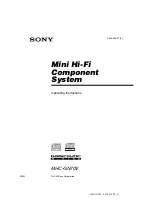 Sony MHC-GN70V Operating Instructions Manual preview