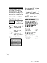 Предварительный просмотр 2 страницы Sony MHC-GN77D Operating Instructions Manual