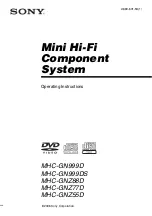 Sony MHC-GN999D Operating Instructions Manual предпросмотр