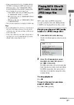 Preview for 27 page of Sony MHC-GNV111D Operating Instructions Manual