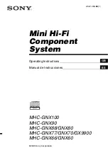Sony MHC-GNX100, MHC-GNX90, MHC-GNX Operating Instructions Manual preview