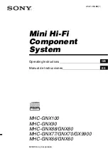 Предварительный просмотр 1 страницы Sony MHC-GNX100, MHC-GNX90, MHC-GNX Operating Instructions Manual