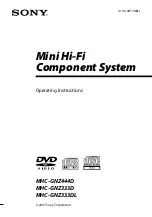 Sony MHC-GNZ333D Operating Instructions Manual preview