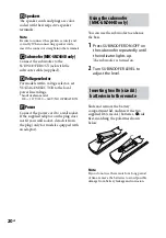 Preview for 20 page of Sony MHC-GNZ333D Operating Instructions Manual