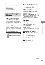 Preview for 67 page of Sony MHC-GNZ333D Operating Instructions Manual