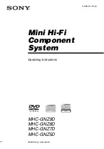 Preview for 1 page of Sony MHC-GNZ5D Operating Instructions Manual
