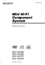 Предварительный просмотр 1 страницы Sony MHC-GNZ5D Operating Instructions Manual