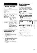 Предварительный просмотр 21 страницы Sony MHC-GPX5 Operating Instructions Manual