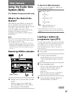 Preview for 37 page of Sony MHC-GR10AV Operating Instructions Manual