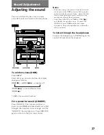 Предварительный просмотр 27 страницы Sony MHC-GR8000 Operating Instructions Manual