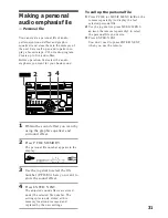 Preview for 31 page of Sony MHC-GR8000 Operating Instructions Manual