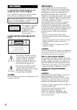 Preview for 2 page of Sony MHC-GRX40AV Operating Instructions Manual