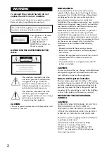 Предварительный просмотр 2 страницы Sony MHC-GRX40AV Operating Instructions Manual