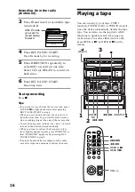 Preview for 16 page of Sony MHC-GRX50 Operating Instructions Manual