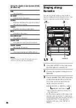 Предварительный просмотр 36 страницы Sony MHC-GRX50 Operating Instructions Manual