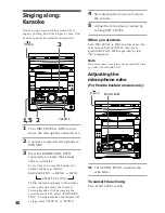 Предварительный просмотр 40 страницы Sony MHC-GRX8 Operating Instructions Manual