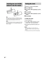 Preview for 8 page of Sony MHC-GS100 - Mini Stereo System Operating Instructions Manual
