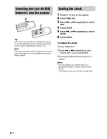 Предварительный просмотр 8 страницы Sony MHC-GS100 - Mini Stereo System Operating Instructions Manual