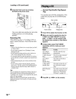 Preview for 10 page of Sony MHC-GS100 - Mini Stereo System Operating Instructions Manual