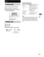 Preview for 17 page of Sony MHC-GS100 - Mini Stereo System Operating Instructions Manual