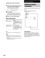 Preview for 24 page of Sony MHC-GS100 - Mini Stereo System Operating Instructions Manual