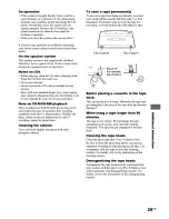 Предварительный просмотр 29 страницы Sony MHC-GS100 - Mini Stereo System Operating Instructions Manual