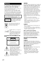 Предварительный просмотр 2 страницы Sony MHC-GS200 Operating Instructions Manual