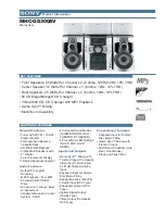 Preview for 1 page of Sony MHC-GS300AV Product Information