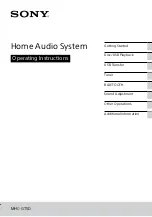 Sony MHC-GT5D Operating Instructions Manual preview