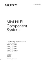 Preview for 1 page of Sony MHC-GTR6 Operating Instructions Manual