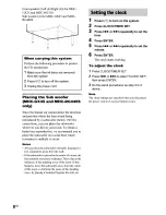 Preview for 8 page of Sony MHC-GX25 - Stereo Mini System Operating Instructions Manual