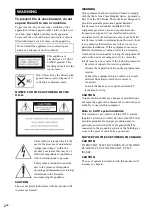 Preview for 2 page of Sony MHC-GX450 - Mini Hi Fi Stereo System Operating Instructions Manual