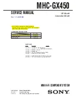 Sony MHC-GX450 - Mini Hi Fi Stereo System Service Manual preview