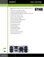 Preview for 1 page of Sony MHC-GX570XM Specifications