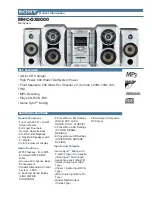 Preview for 1 page of Sony MHC-GX8000 - Mini Stereo System Specifications