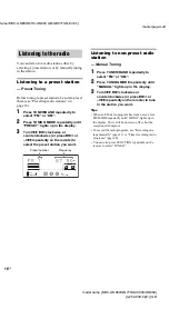 Предварительный просмотр 18 страницы Sony MHC-GX9000 - Mini Stereo System Operating Instructions Manual