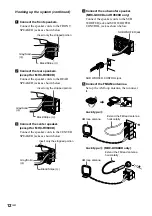 Предварительный просмотр 12 страницы Sony MHC-GX90D - Dvd Shelf System Operating Instructions Manual