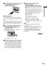 Preview for 13 page of Sony MHC-GX90D - Dvd Shelf System Operating Instructions Manual
