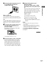 Предварительный просмотр 13 страницы Sony MHC-GX90D - Dvd Shelf System Operating Instructions Manual