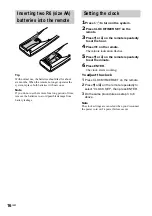 Предварительный просмотр 16 страницы Sony MHC-GX90D - Dvd Shelf System Operating Instructions Manual