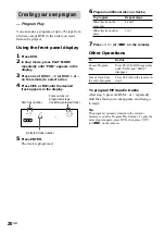 Предварительный просмотр 20 страницы Sony MHC-GX90D - Dvd Shelf System Operating Instructions Manual