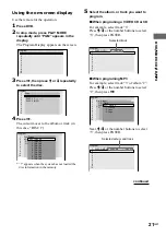 Предварительный просмотр 21 страницы Sony MHC-GX90D - Dvd Shelf System Operating Instructions Manual