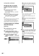 Предварительный просмотр 40 страницы Sony MHC-GX90D - Dvd Shelf System Operating Instructions Manual