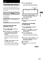 Preview for 43 page of Sony MHC-GX90D - Dvd Shelf System Operating Instructions Manual